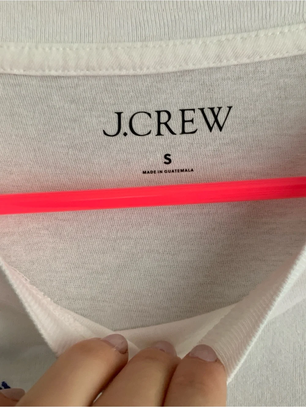 J. Crew White Tee with Blue Mermaid Graphic